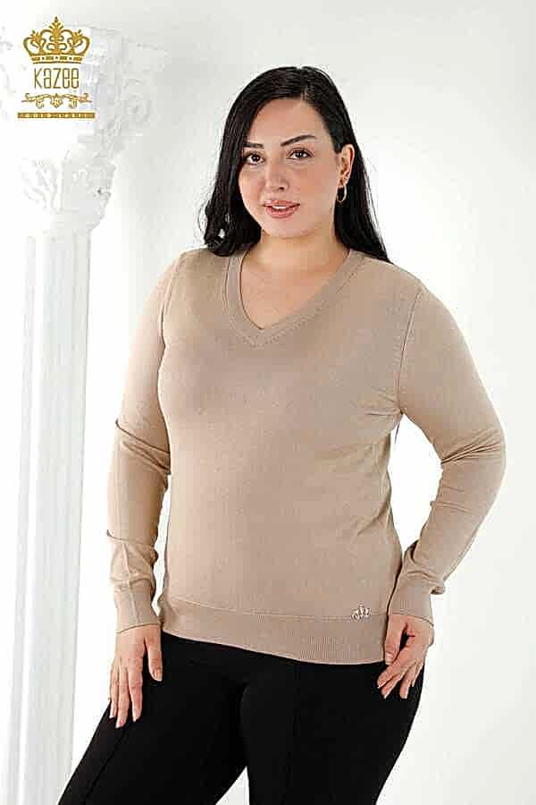 Reel Tekstil - 14GG Üretilen Viskon Elit Triko Basic Logolu Kadın Giyim - 30181 | Reel Tekstil