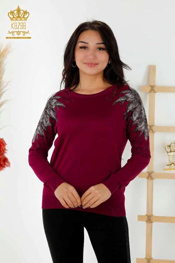 Reel Tekstil - 14GG Üretilen Viskon Elit Triko Bisiklet Yaka Kadın Giyim Üreticisi - 30210 | Reel Tekstil