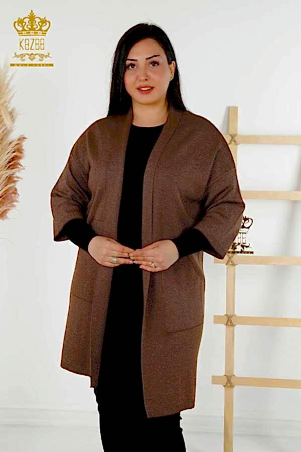 Reel Tekstil - 14GG Üretilen Viskon Elit Triko Hırka Cep Detaylı Kadın Giyim Üreticisi - 30047 | Reel Tekstil