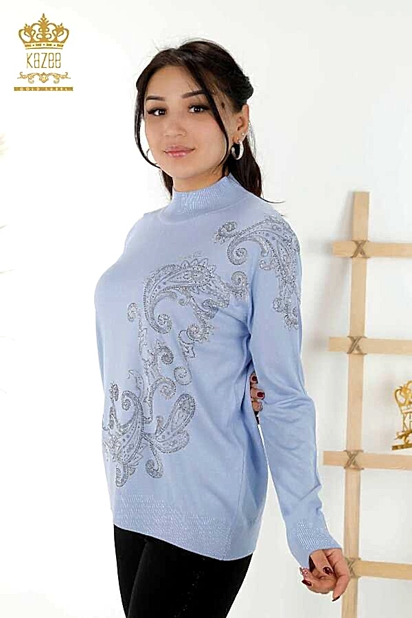 Reel Tekstil - 14GG Üretilen Viskon Elit Triko Kristal Taş İşlemeli Kadın Giyim Üreticisi - 30013 | Reel Tekstil