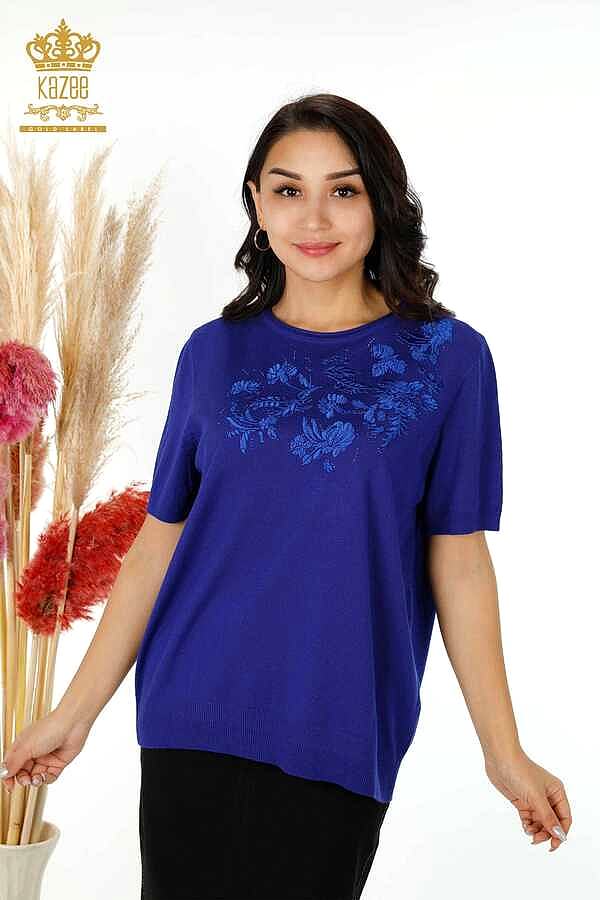 Reel Tekstil - 14GG Üretilen Viskon Elit Triko Taş İşlemeli Kadın Giyim Üreticisi - 16849 | Reel Tekstil