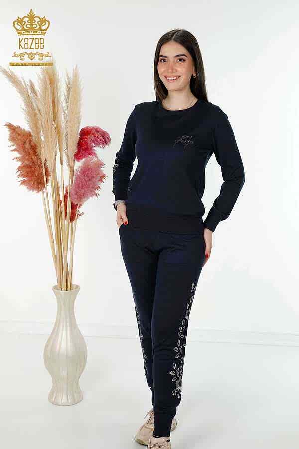 Reel Tekstil - 14GG Üretilen Viskon Elit Triko Eşofman Takım Cep Detaylı Kadın Giyim Üreticisi - 16561 | Reel Tekstil