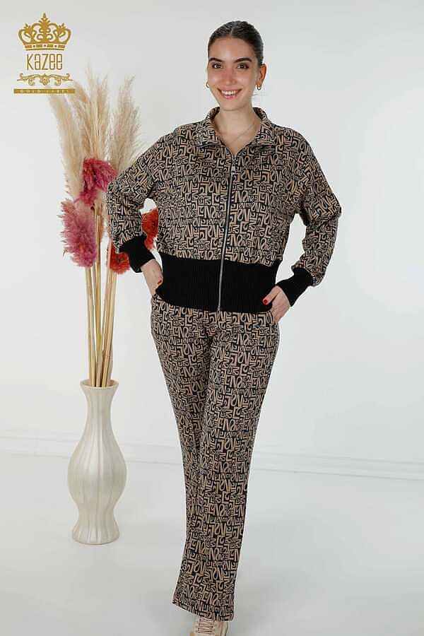 Reel Tekstil - Scuba ve İki İplikten Üretilen Eşofman Takım Karışık Desen Kadın Giyim Üreticisi - 17432 | Reel Tekstil