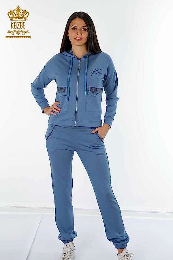 Reel Tekstil - Scuba ve İki İplikten Üretilen Eşofman Takım Fermuarlı Kadın Giyim Üreticisi - 17426 | Reel Tekstil