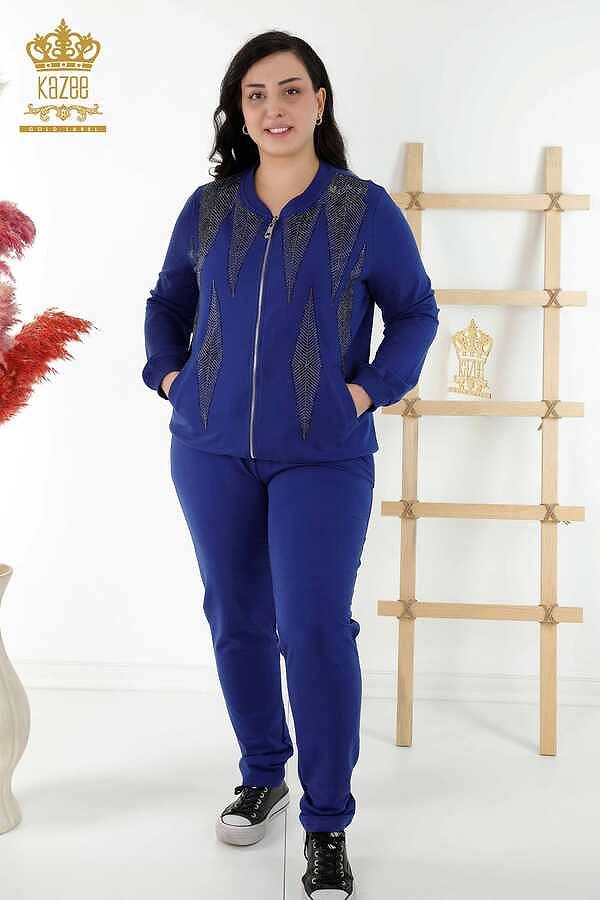 Reel Tekstil - Scuba ve İki İplikten Üretilen Eşofman Takım Fermuarlı Kadın Giyim Üreticisi - 17537 | Reel Tekstil