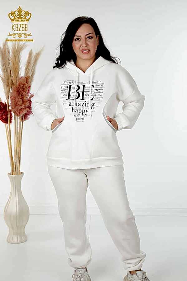 Reel Tekstil - Scuba ve İki İplikten Üretilen Eşofman Takım Kapüşonlu Kadın Giyim Üreticisi - 17469 | Reel Tekstil