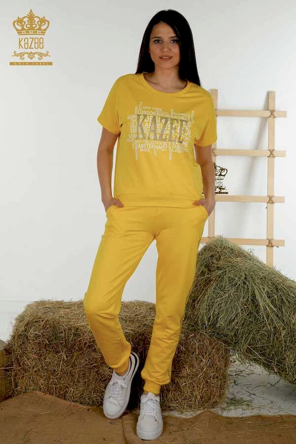 Reel Tekstil - Scuba ve İki İplikten Üretilen Eşofman Takım Kısa Kol Kadın Giyim Üreticisi - 17208 | Reel Tekstil